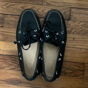 Louis Vuitton Boat Shoes US9 Navy Leather